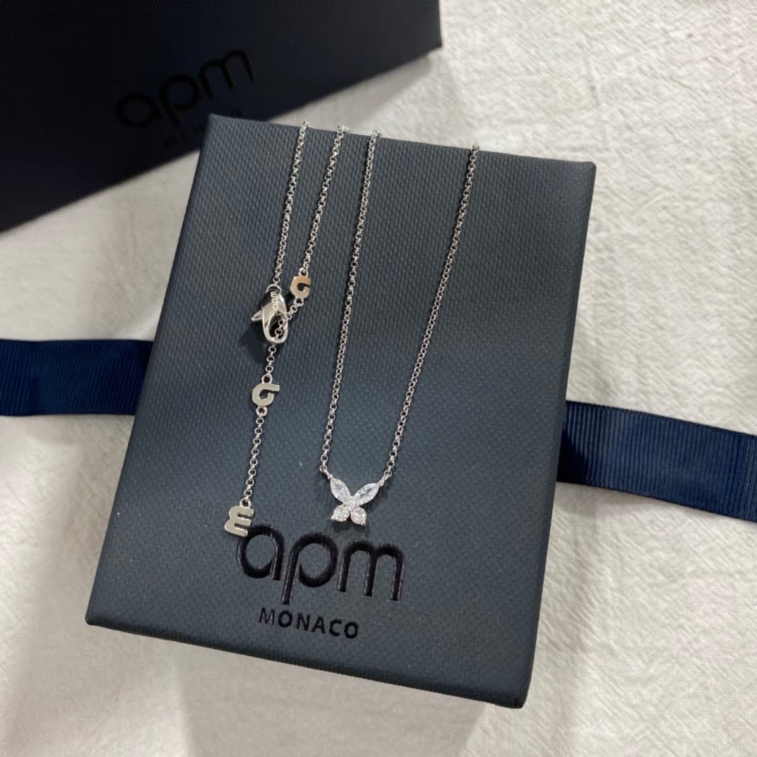 APM Monaco Butterfly Diamond Necklace